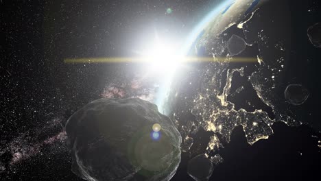 Erde-Und-Asteroiden
